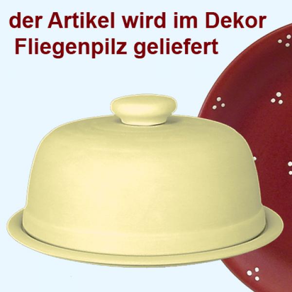 Käseglocke mit Platte 20 Fliegenpilz
