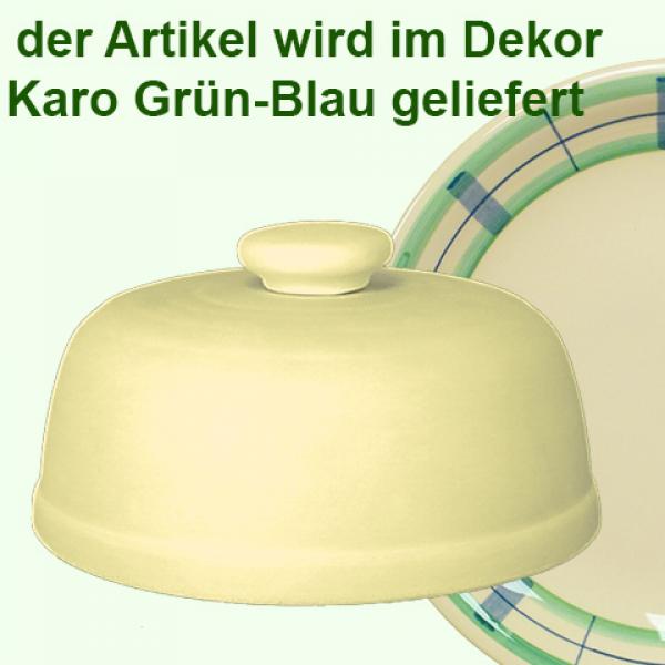 Käseglocke 20 obere karo grün-blau