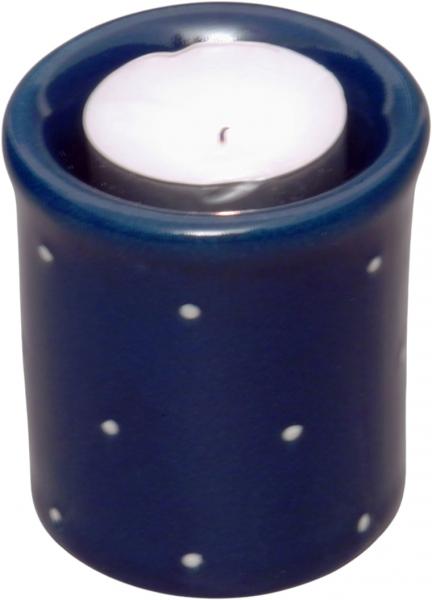 Leuchter Teelicht 7,5 blau 1 Punkt