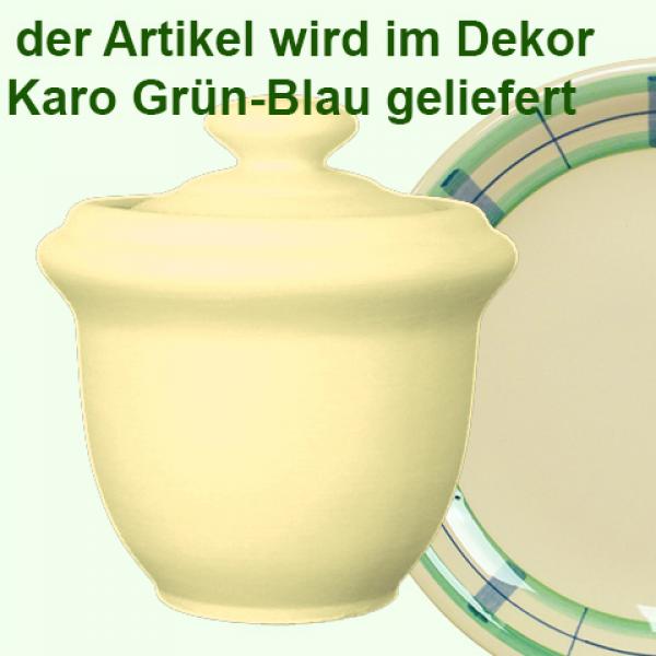 Salztopf karo grün-blau