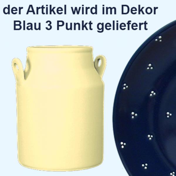 Milchkanne H 23 cm blau 3 Punkt