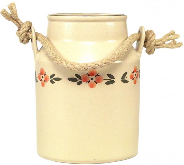 Milchkanne H 18 cm Wilde Rose