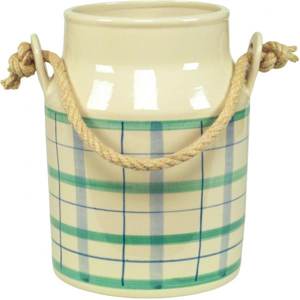 Milchkanne 23 cm blau 1 Punkt - Kopie