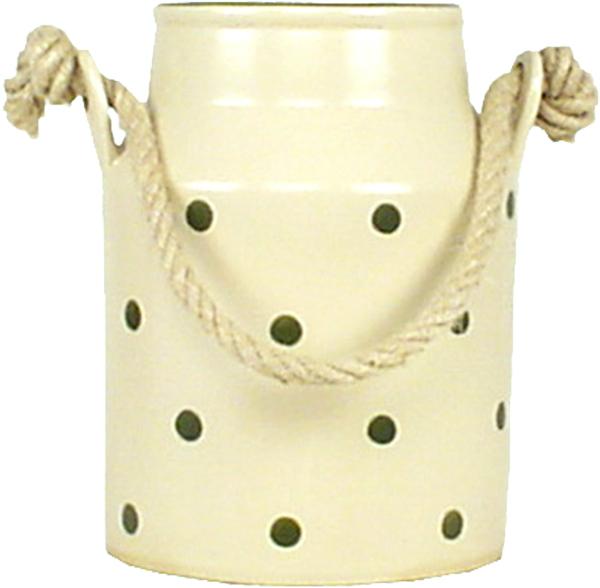 Milchkanne 23 cm blau 1 Punkt - Kopie