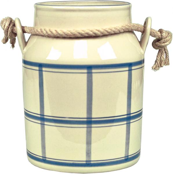 Milchkanne 23 cm blau 1 Punkt - Kopie