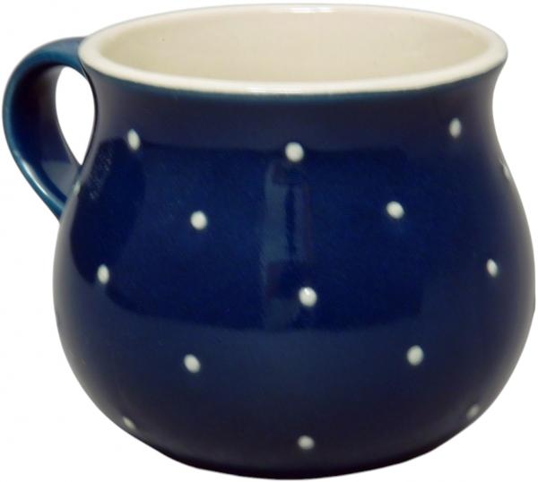 Mollytasse klein 0,25 mit Schrift (1 Zeile) blau 1 Punkt