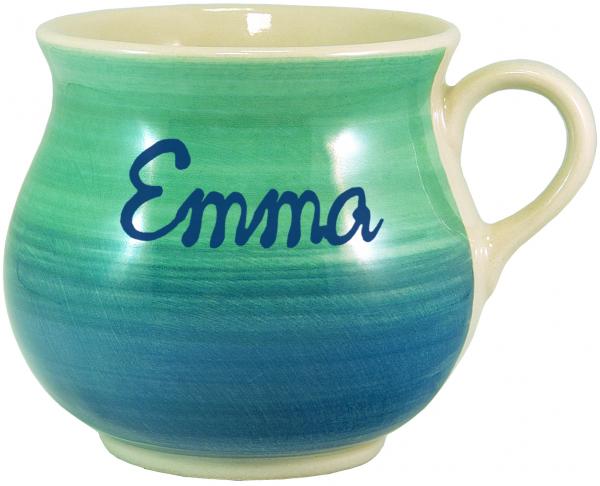 Mollytasse klein 0,25 mit Schrift (1 Zeile)