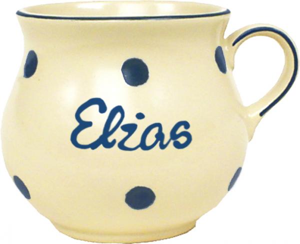 Mollytasse klein 0,25 mit Schrift (1 Zeile)