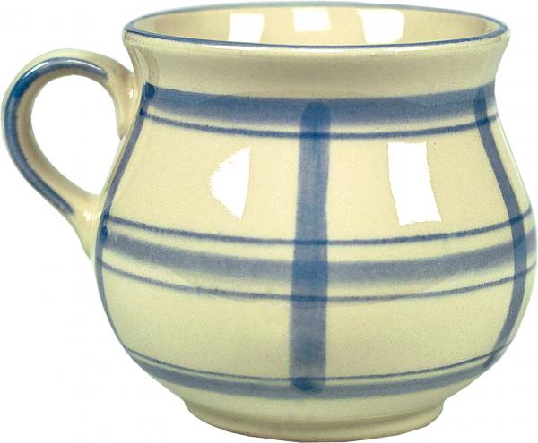 Mollytasse mit Schrift (1 Zeile) karo