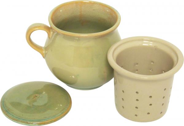 Mollytasse mit Sieb und Deckel Mint
