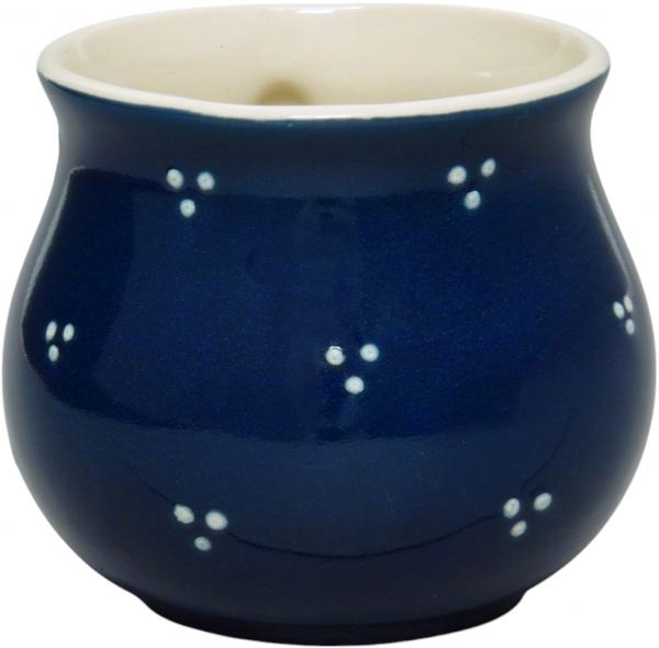Mollytasse mit Schrift (2 Zeilen) blau 3 Punkt