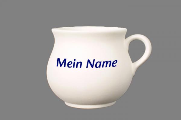 Mollytasse mit Schrift (1 Zeile) Vergissmeinnicht bordeaux