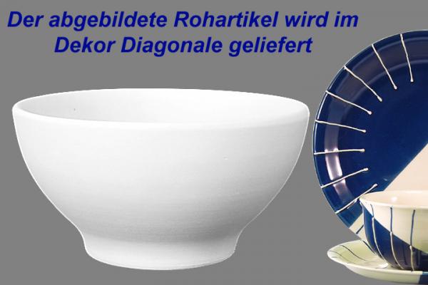 Müslischale 13 mit Schrift (1 Zeile) Diagonale