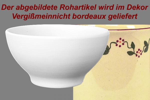 Müslischale 15 mit Schrift (1 Zeile) Vergissmeinnicht bordeaux