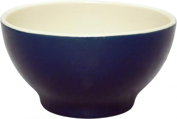 Müslischale 15 mit Schrift (1 Zeile) glänzend blau
