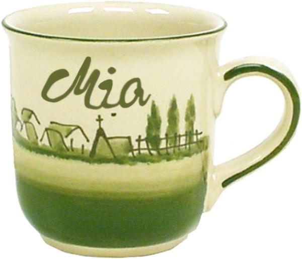 Namensbecher mit Schrift (1 Zeile)