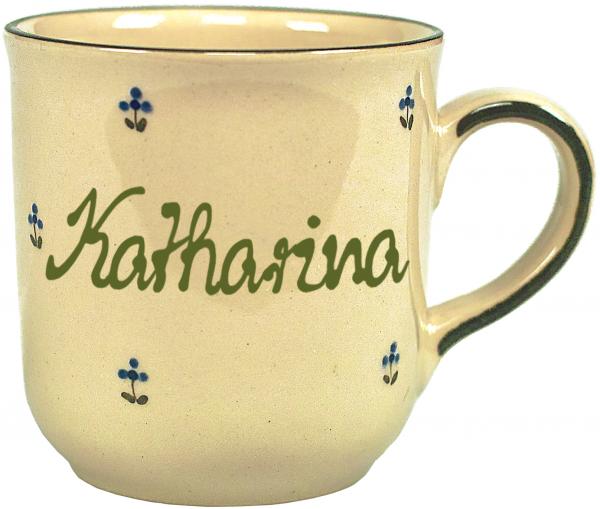 Namensbecher mit Schrift (1 Zeile) Streublume