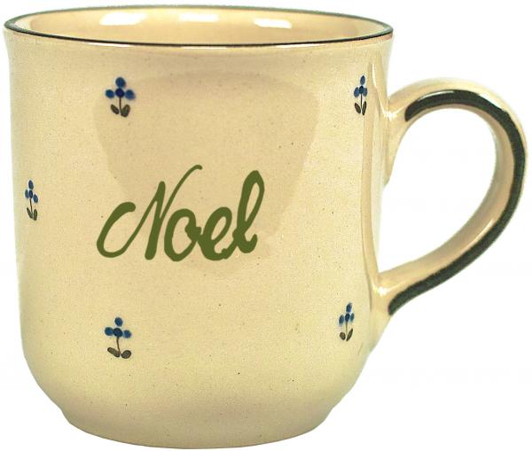 Namensbecher mit Schrift (1 Zeile) Streublume
