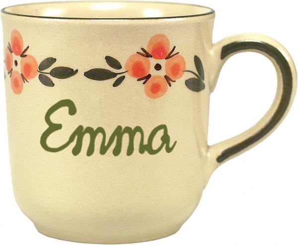 Namensbecher (1 Zeile) Wilde Rose