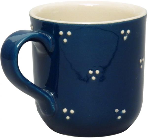 Namensbecher mit Schrift (1 Zeile) blau 3 Punkt
