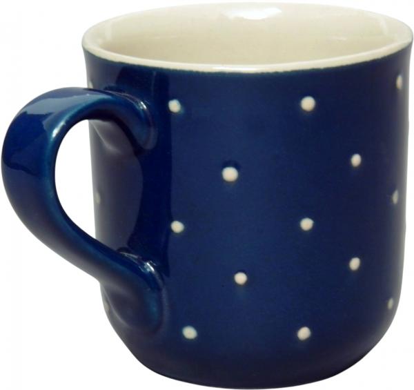 Coffee mug with font (1 line) blue 1 point