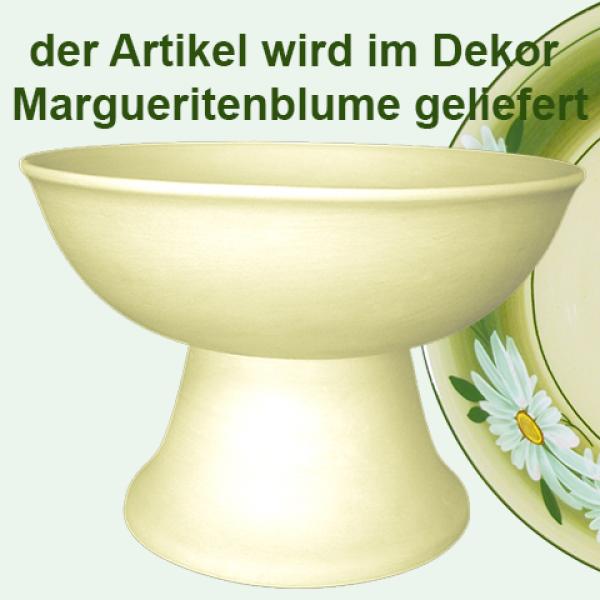 Obstschale mit Fuß Dekor Margueritenblume