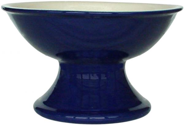 Obstschale mit Fuß glänzend blau