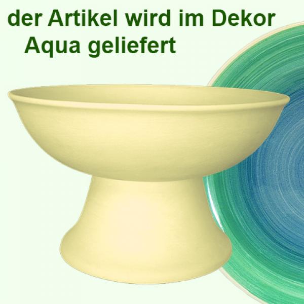 Obstschale mit Fuß Aqua