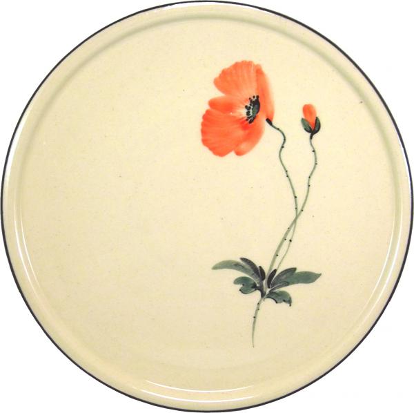 Platte 20 rund Mohn