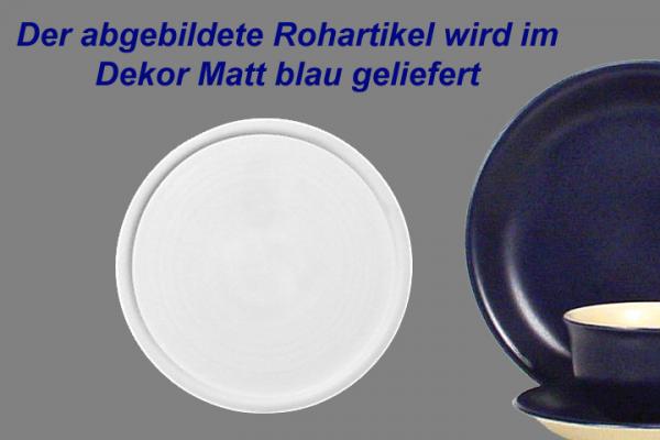 Platte 20 rund matt blau