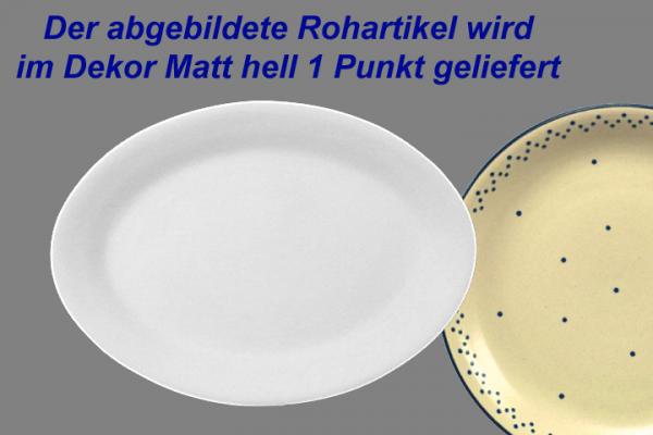Platte 29 oval matt hell 1 Punkt