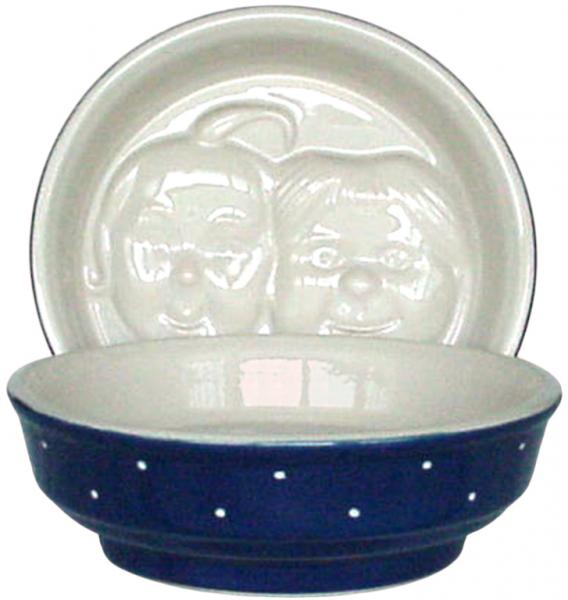 Puddingform Max & Moritz blau 1 Punkt
