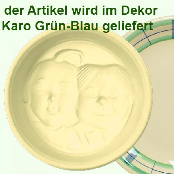 Puddingform Max & Moritz karo grün-blau