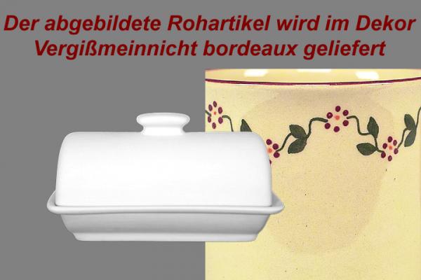 Rollenbutterdose Vergissmeinnicht bordeaux