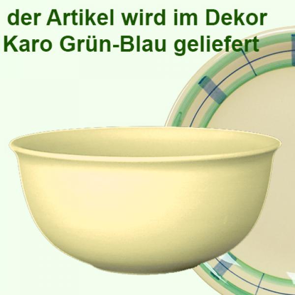 Salatschüssel 17 karo grün-blau