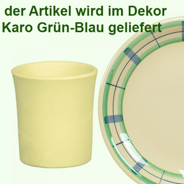 Schnaps-/Eierbecher karo grün-blau