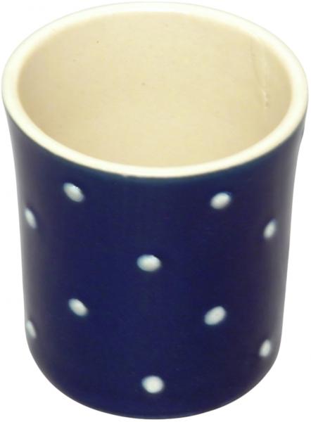Schnaps-/Eierbecher mit Schrift (1 Zeile) blau 1 Punkt