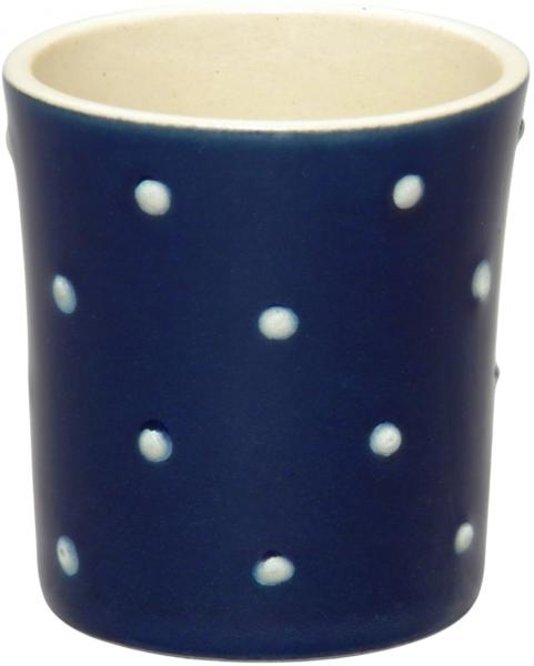 Schnaps-/Eierbecher mit Schrift (1 Zeile) blau 1 Punkt
