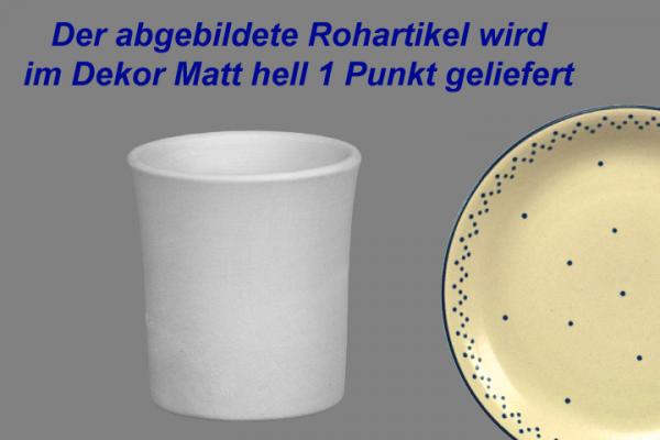Schnaps-/Eierbe. mit Schrift (1 Zeile) matt hell 1P
