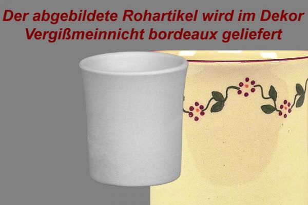 Schnaps-/Eierbecher mit Schrift (1 Zeile) Verg.bordeaux