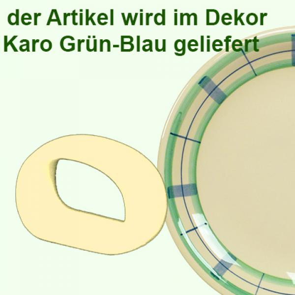 Serviettenring karo grün-blau