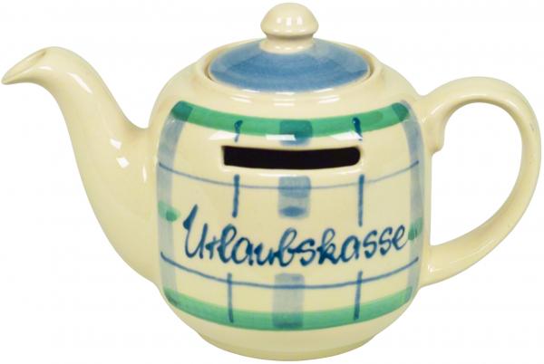 Spar-Kaffeekanne 0,4 l karo grün-blau