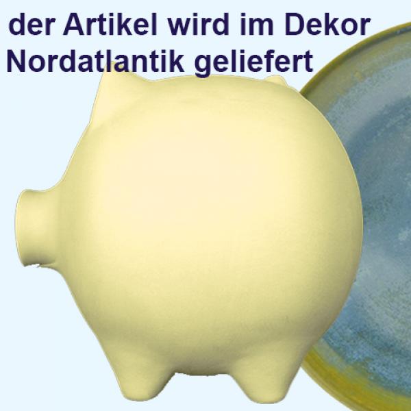 Sparschwein groß Nordatlantik mit Schrift 3 Zeilen