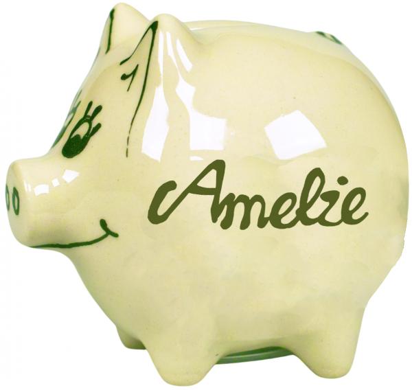 Sparschwein klein 1 Zeile Schrift