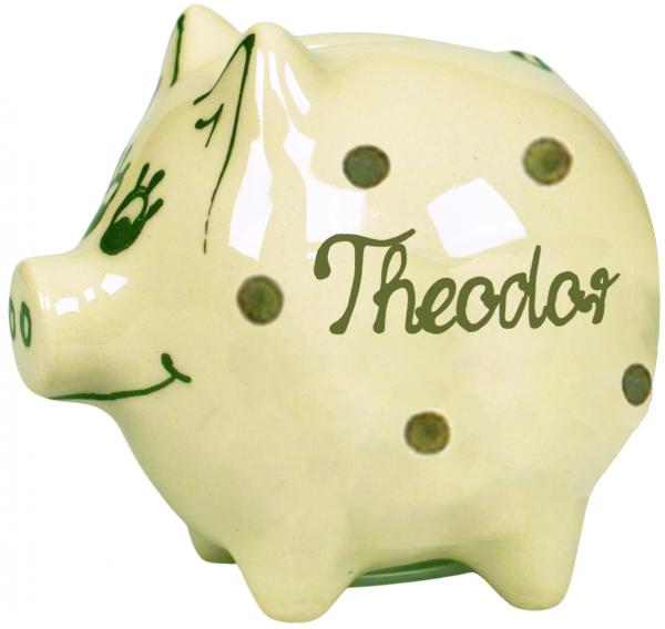 Sparschwein klein 1 Zeile Schrift