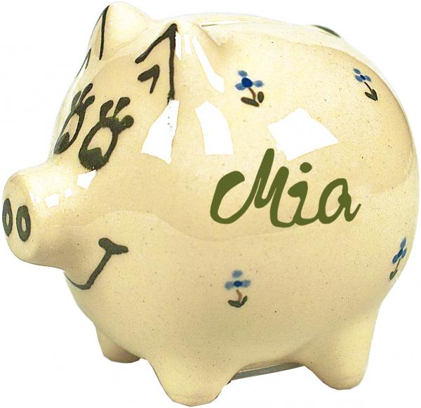 Sparschweine mittel mit Schrift 1 Zeile