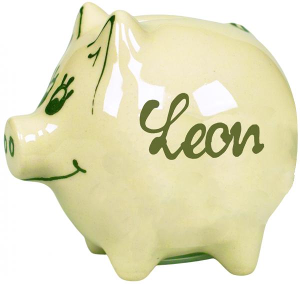 Sparschwein klein 1 Zeile Schrift