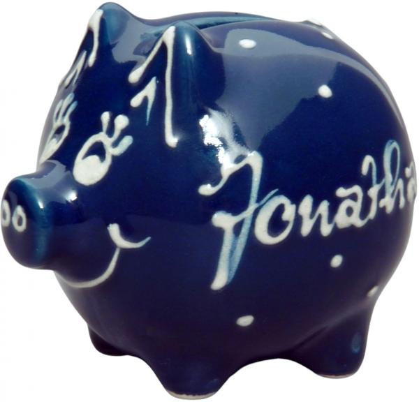 Sparschwein klein 1 Zeile Schrift