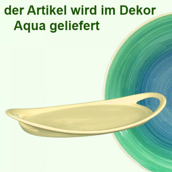 Tablett 25 oval Aqua