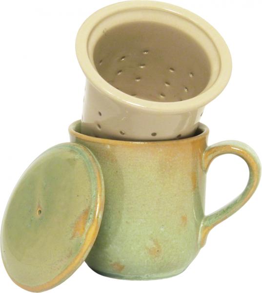 Teebecher mit Sieb und Deckel